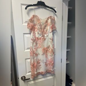 Cute off the shoulder semi formal dress